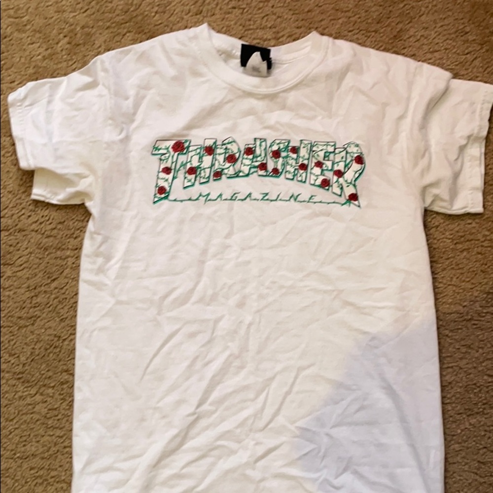 Thrasher roses white shirt